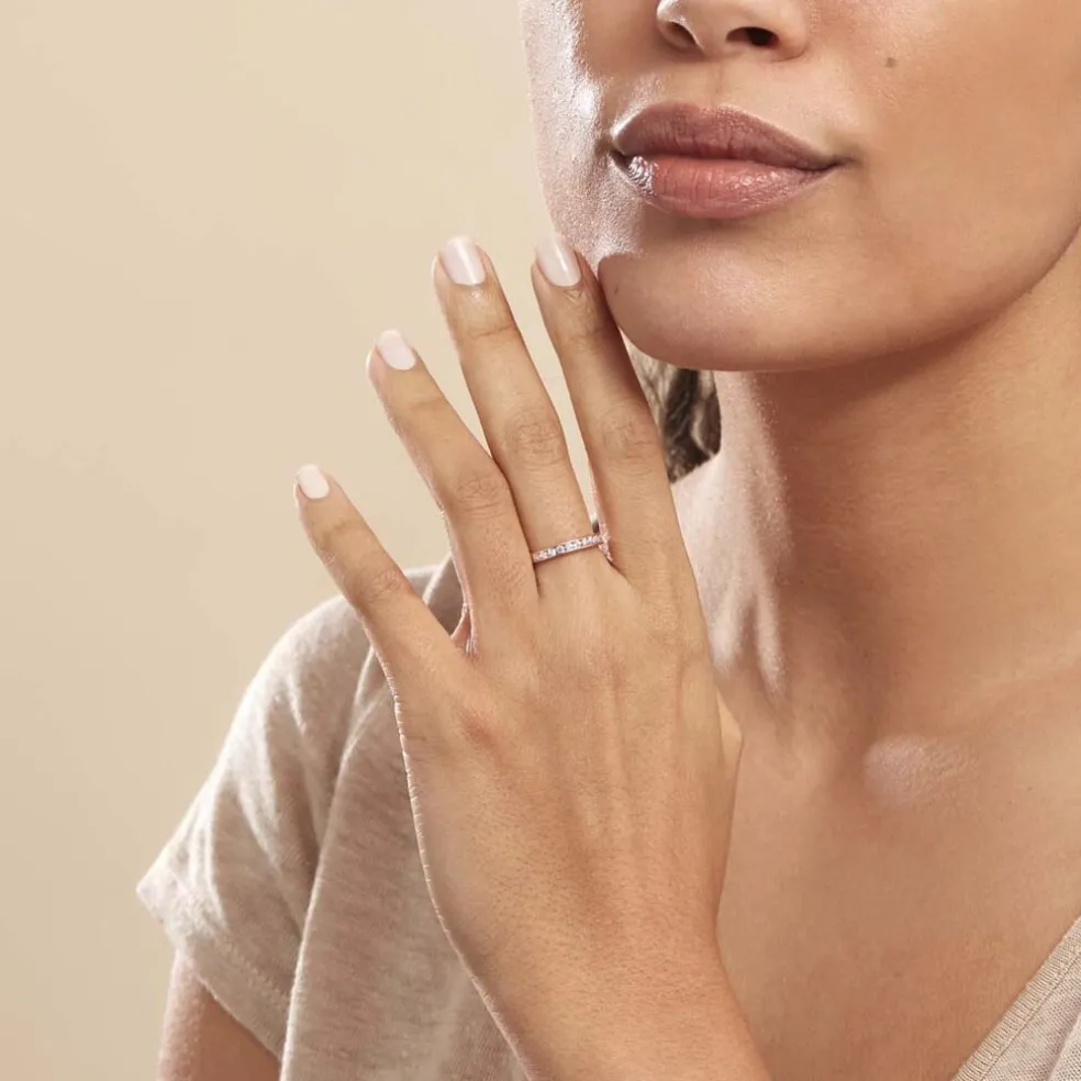Bague Davila Or Rose Oxyde De Zirconium