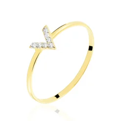 Bague De Phalange Celene Or Jaune Oxyde De Zirconium