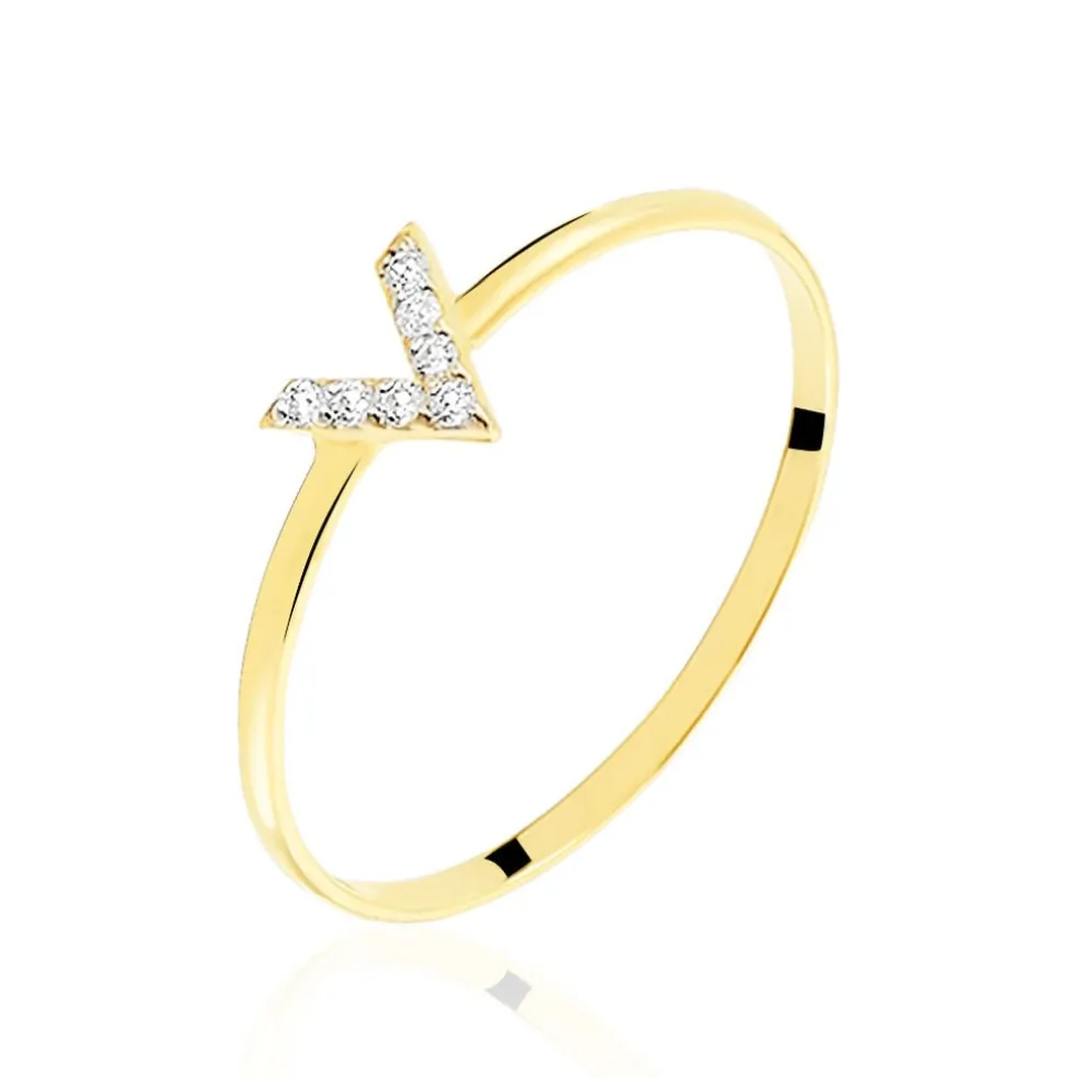 Bague De Phalange Celene Or Jaune Oxyde De Zirconium
