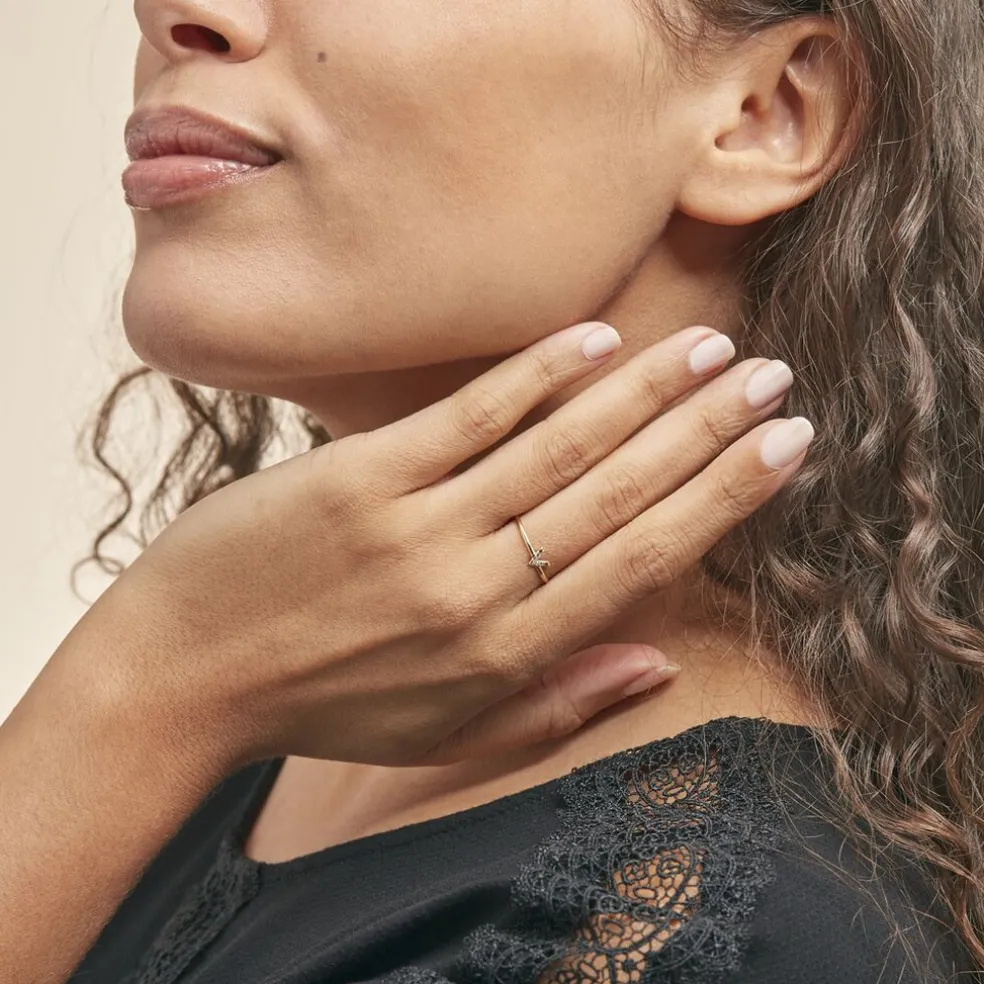 Bague De Phalange Celene Or Jaune Oxyde De Zirconium