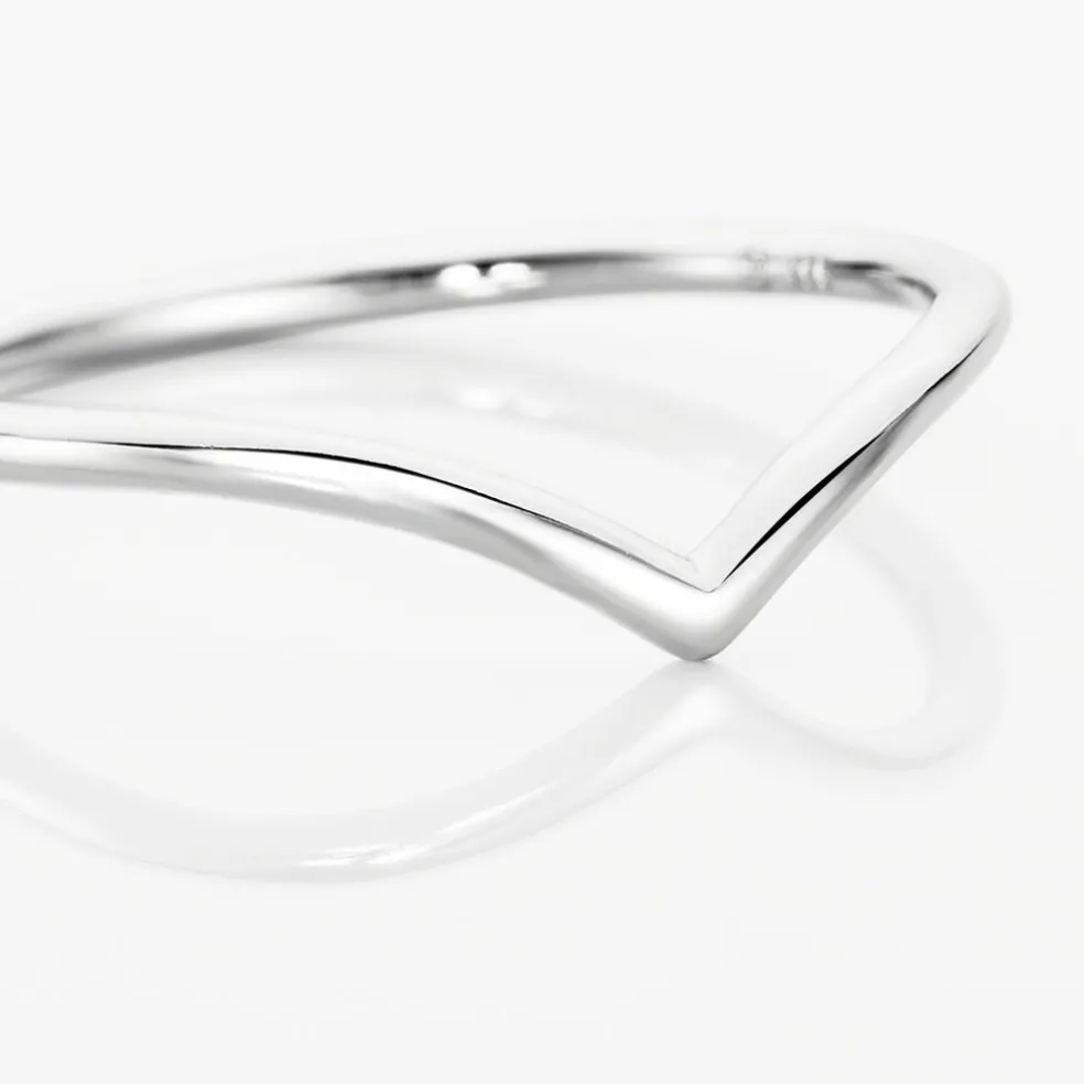 Bague De Phalange Tricia Argent Blanc