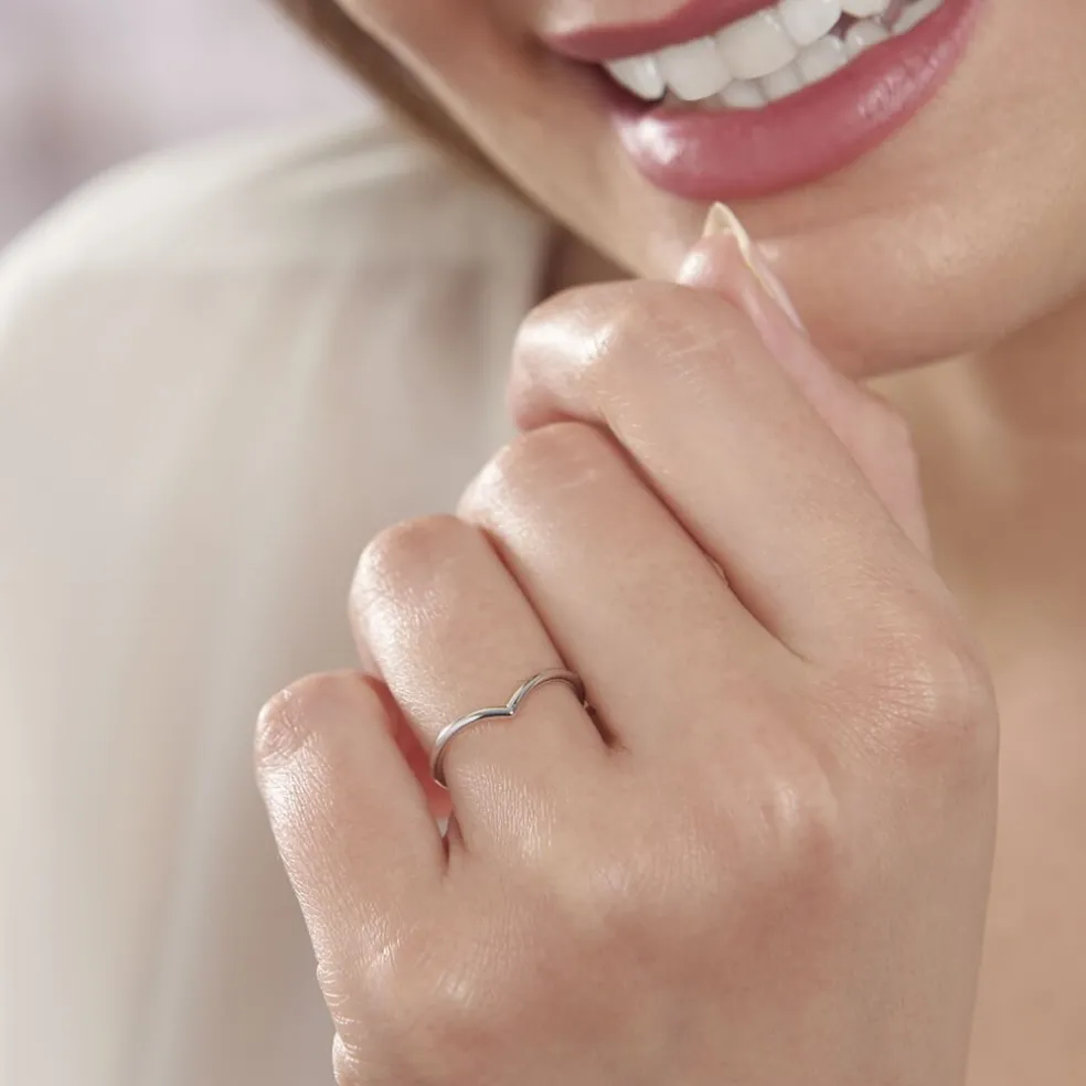 Bague De Phalange Tricia Argent Blanc