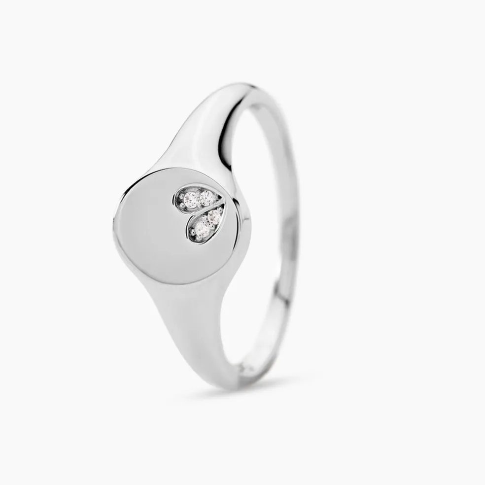 Bague Declaration Argent Blanc Oxyde De Zirconium
