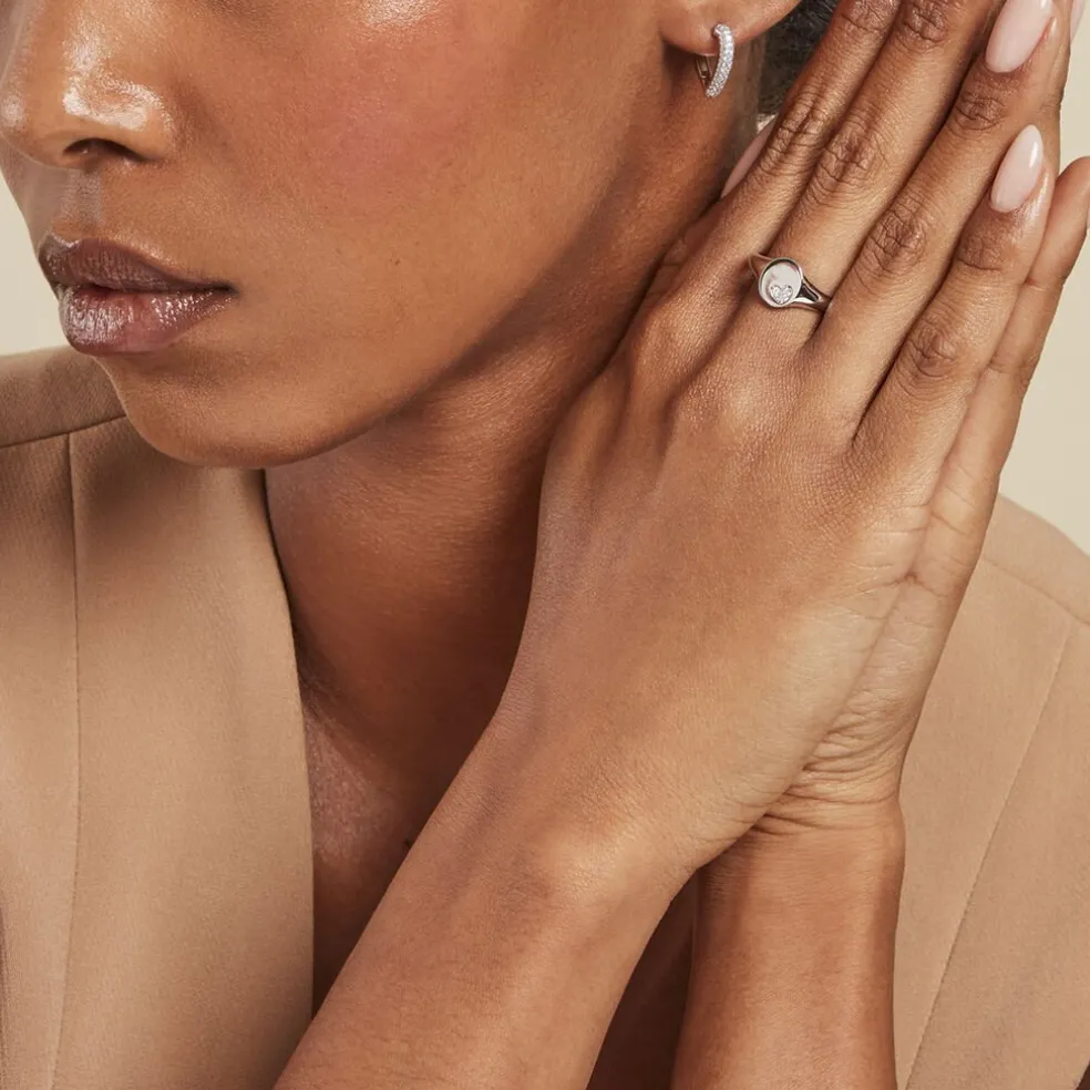 Bague Declaration Argent Blanc Oxyde De Zirconium