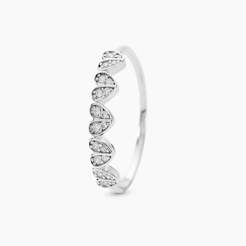 Bague Declaration Argent Blanc Oxyde De Zirconium
