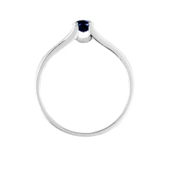 Bague Denise Or Blanc Saphir Et Diamant