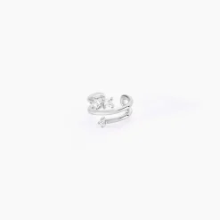 Bague D'hélix Unitaire Amada Argent Blanc Oxyde De Zirconium