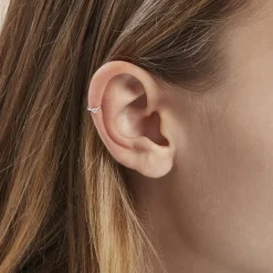 Bague D'hélix Unitaire Anass Argent Blanc Oxyde De Zirconium