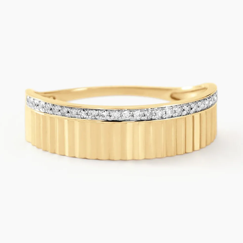 Bague Diamantee Or Jaune Diamant