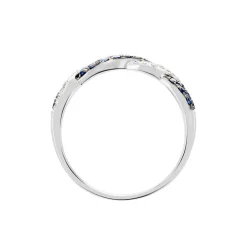 Bague Dimitria Or Blanc Saphir Et Diamant