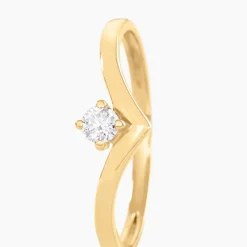 Bague Dipali Or Jaune Diamant Synthétique