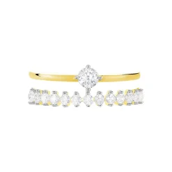 Bague Dolfina Or Jaune Oxyde De Zirconium