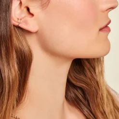 Bague D'oreille Unitaire Lenz Or Jaune Oxyde De Zirconium