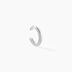 Bague D'oreille Unitaire Ollie Argent Blanc