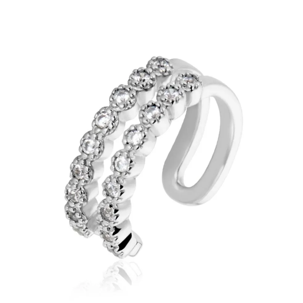 Bague D'oreille Unitaire Widar Argent Blanc Oxyde