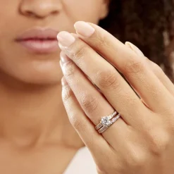 Bague Double Jeu Plaqué Or Jaune Oxyde De Zirconium