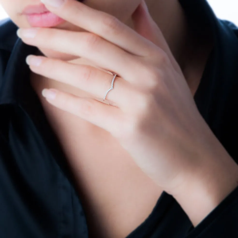 Bague Dounia Or Blanc Oxyde De Zirconium