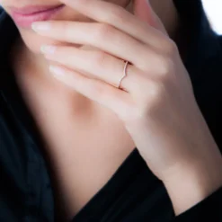 Bague Dounia Or Rose Oxyde De Zirconium