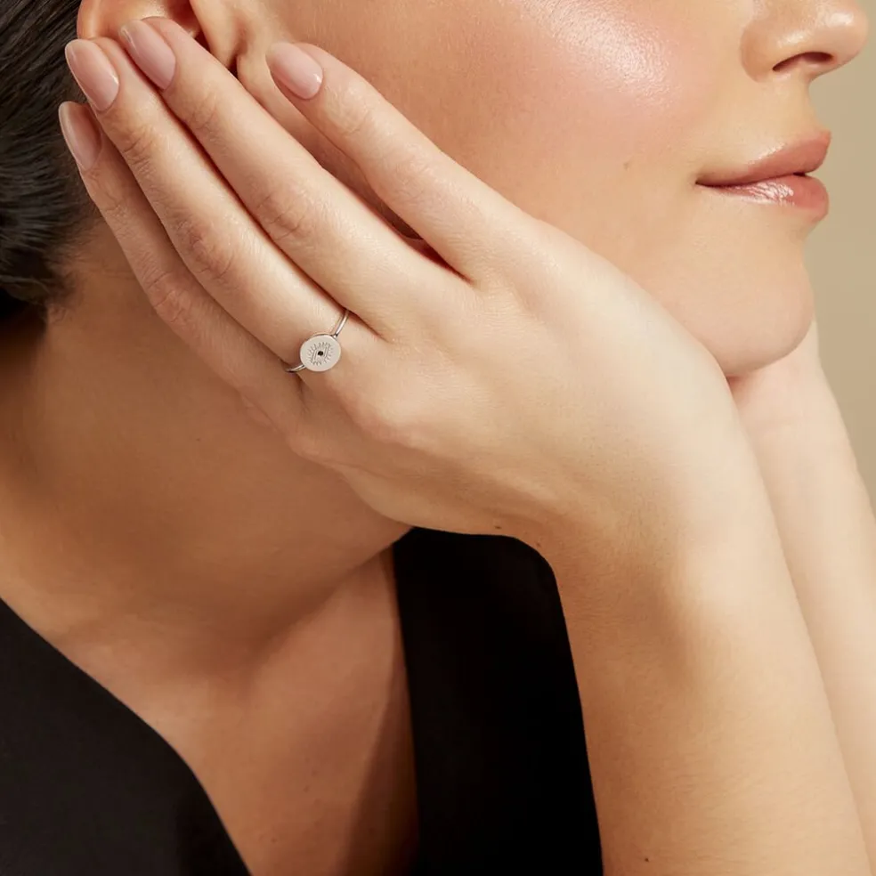 Bague Dristie Argent Blanc Turquoise