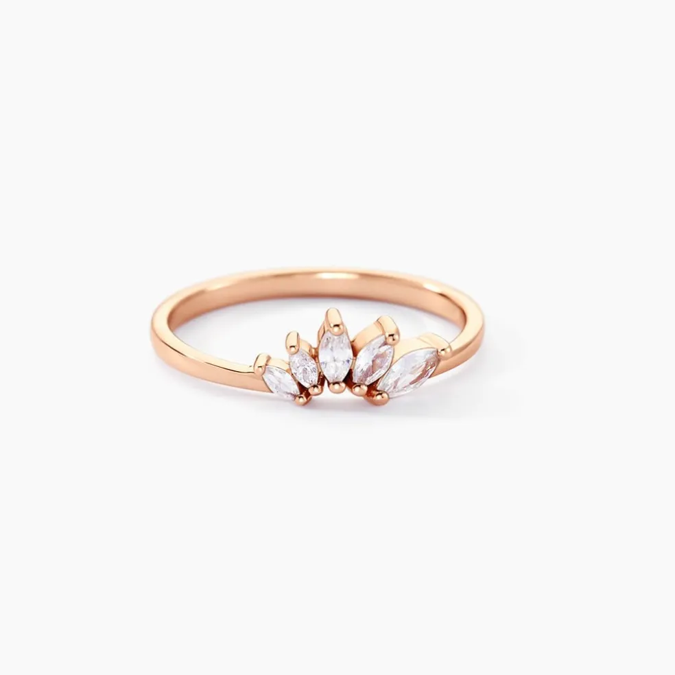 Bague Duchesse Argent Rose Oxyde De Zirconium
