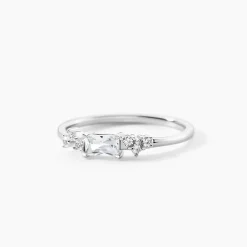 Bague Eclat D'Aurore Argent Blanc Oxyde De Zirconium