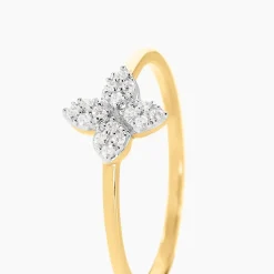 Bague Eclosion Precieuse Or Jaune Oxyde De Zirconium