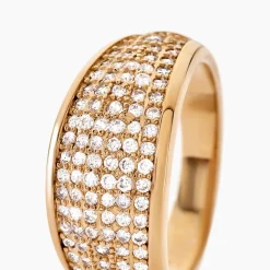 Bague Edenne Plaqué Or Jaune Oxyde De Zirconium