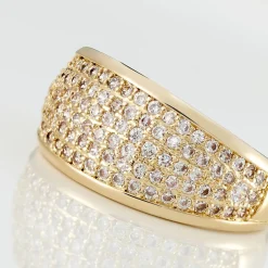 Bague Edenne Plaqué Or Jaune Oxyde De Zirconium