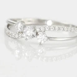 Bague Edwige Or Blanc Oxyde De Zirconium