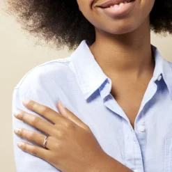 Bague Edwige Or Blanc Oxyde De Zirconium