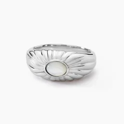 Bague Egerie Argent Blanc Nacre