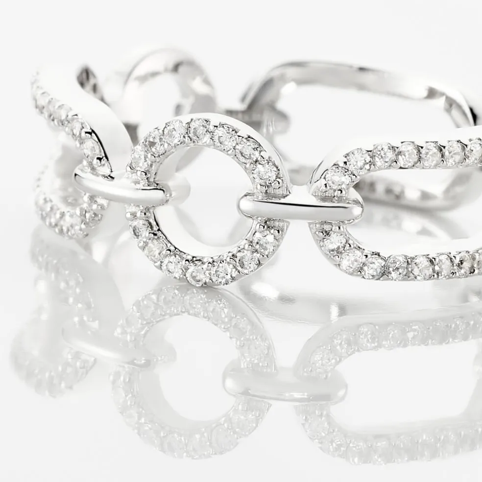 Bague Ela Argent Blanc Oxyde De Zirconium