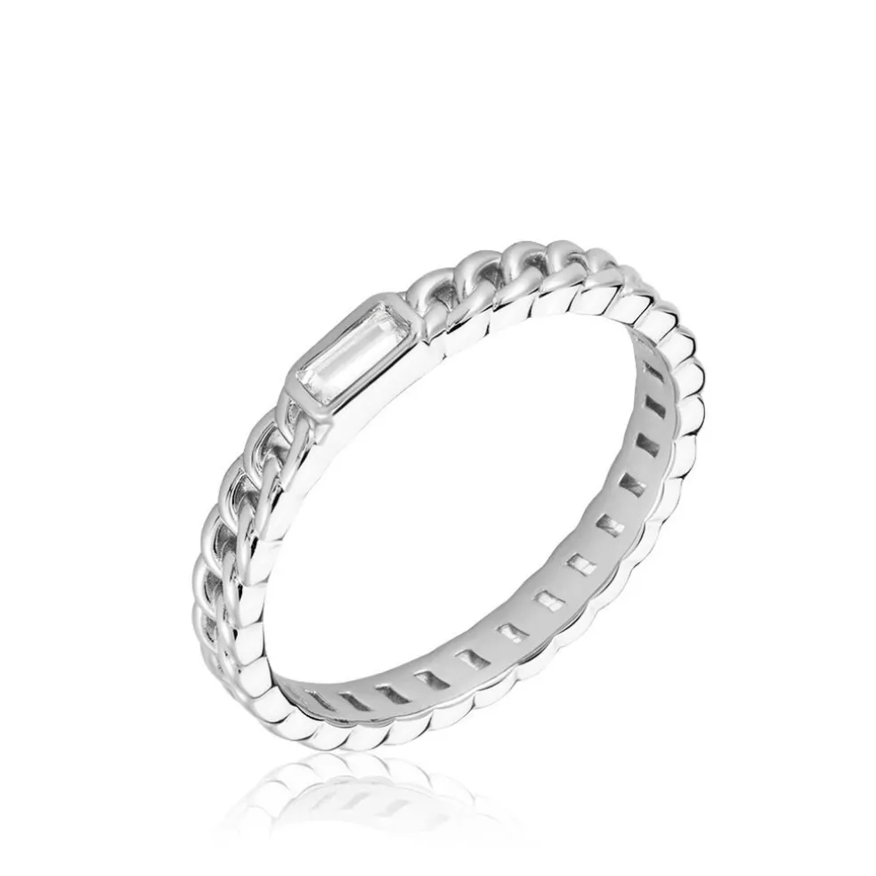 Bague Eldi Argent Blanc Oxyde De Zirconium