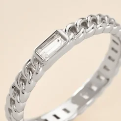 Bague Eldi Argent Blanc Oxyde De Zirconium