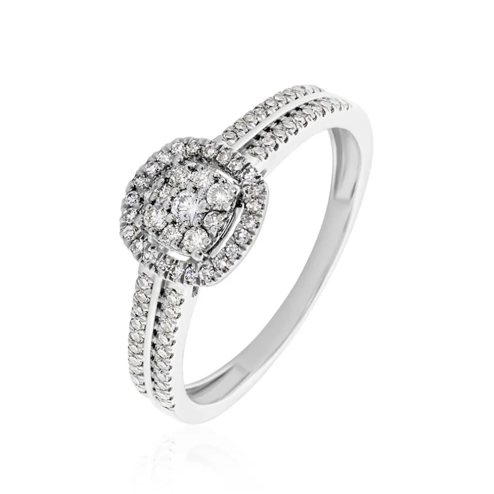 Bague Eleonoora Platine Blanc Diamant