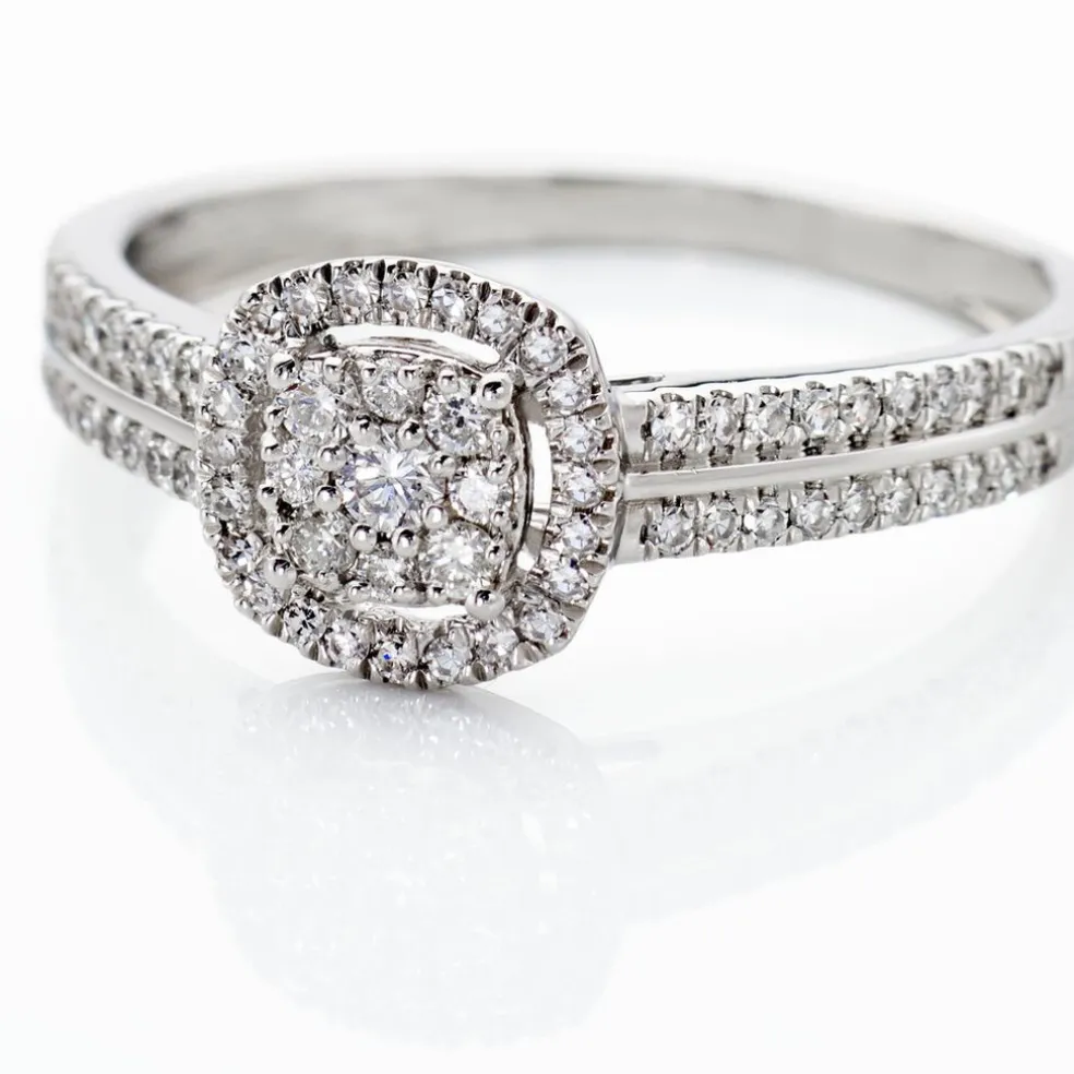 Bague Eleonoora Platine Blanc Diamant