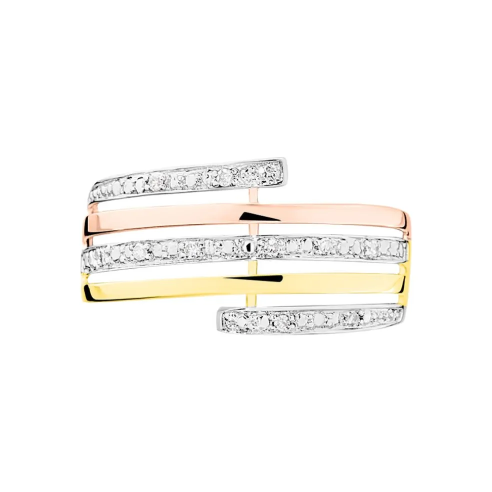 Bague Eleonore Or Tricolore Diamant