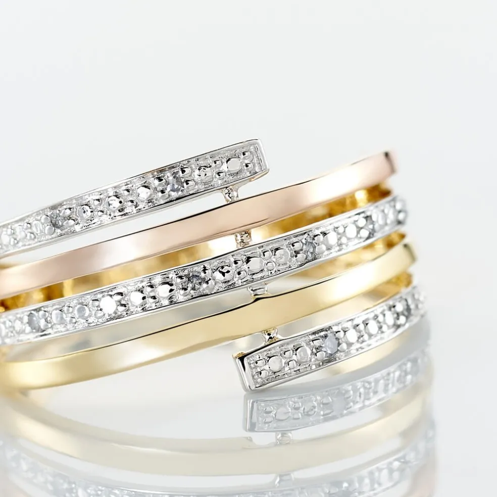 Bague Eleonore Or Tricolore Diamant