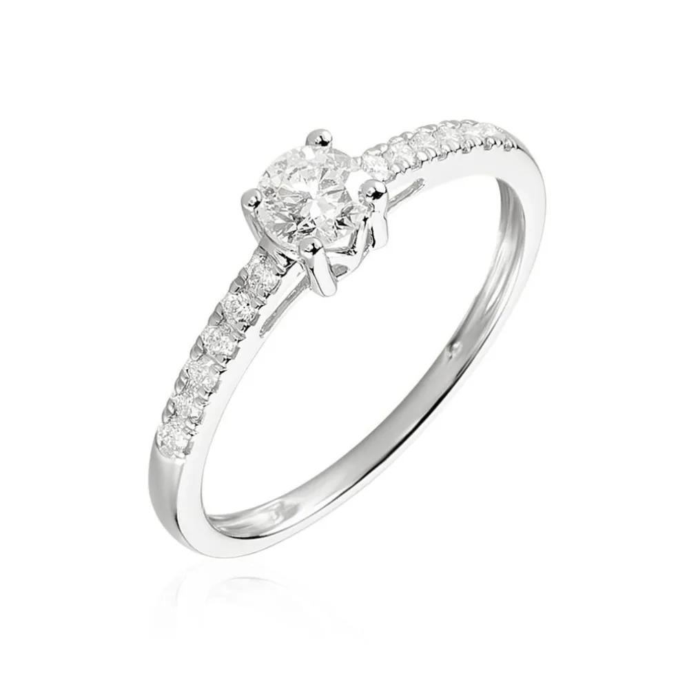 Bague Eliisa Or Blanc Diamant