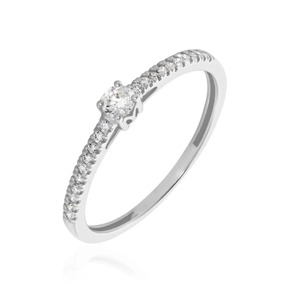 Bague Eliisa Or Blanc Diamant