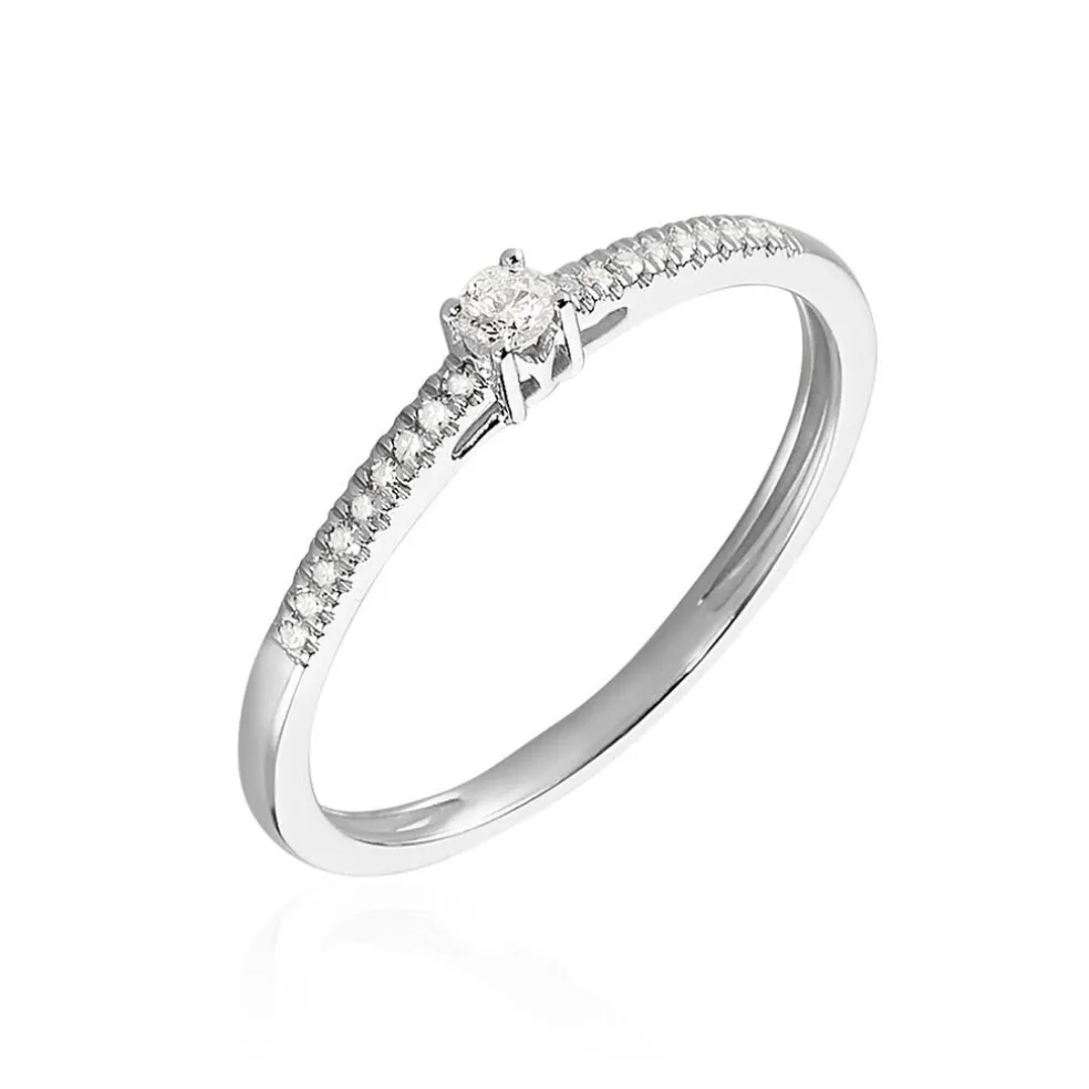 Bague Eliisa Or Blanc Diamant