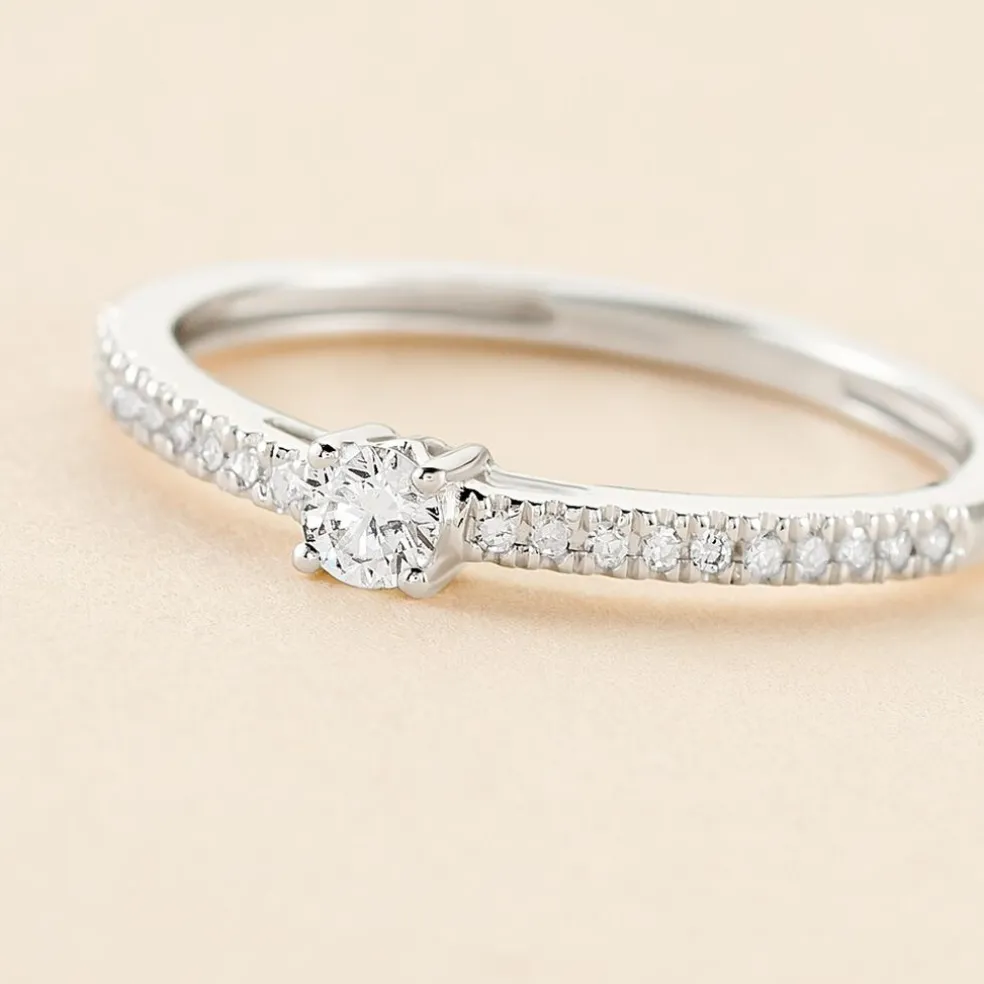 Bague Eliisa Or Blanc Diamant