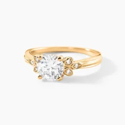 Bague Elka Plaque Or Jaune Oxyde De Zirconium