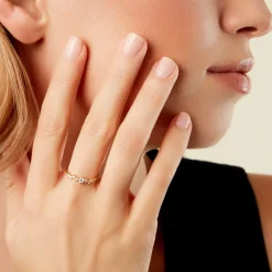 Bague Elkan Or Jaune Diamant Synthétique