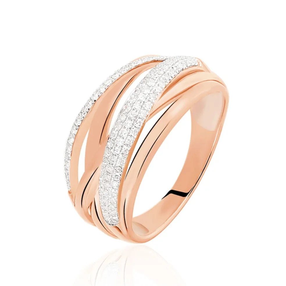 Bague Elodea Or Rose Diamant