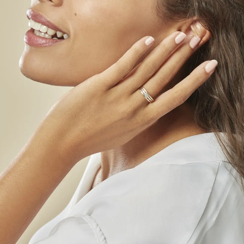 Bague Elsa Or Bicolore Diamant