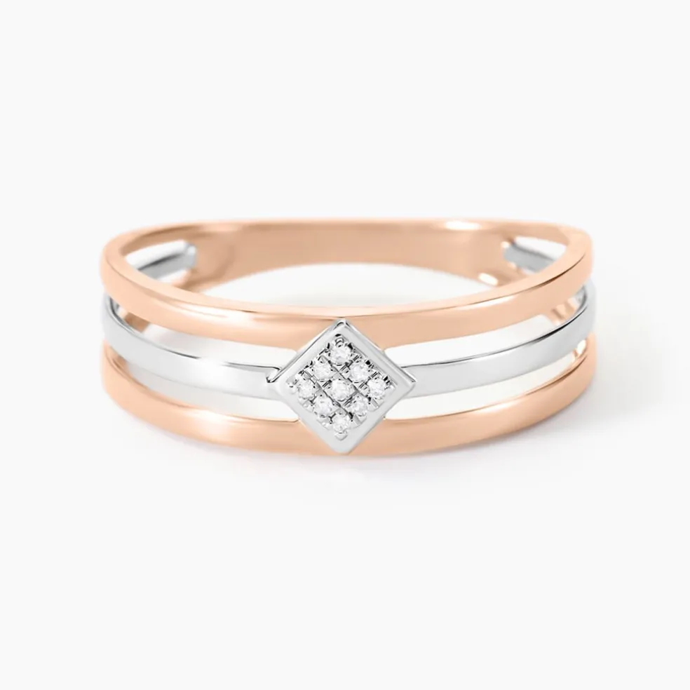 Bague Elsa Or Bicolore Diamant
