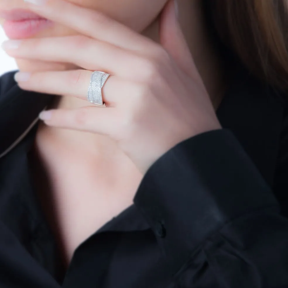 Bague Elyne Or Blanc Diamant