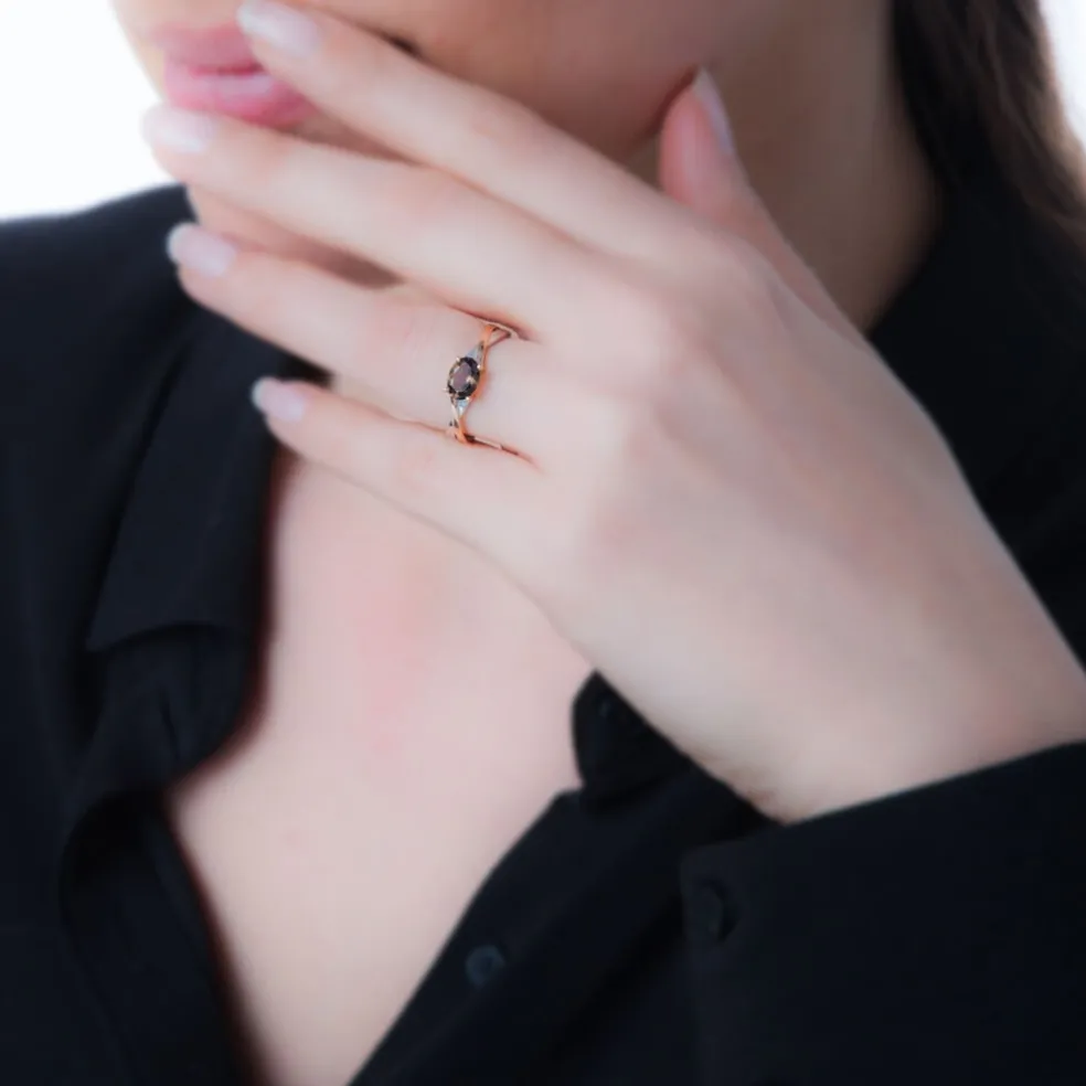 Bague Emeline Or Bicolore Citrine