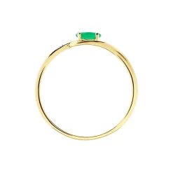 Bague Emotion Or Jaune Emeraude Diamant